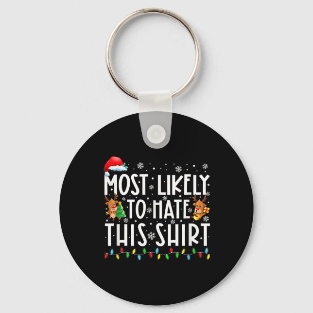 Porte-clés Plus susceptible de détester ce Noël familial asso (Recto)