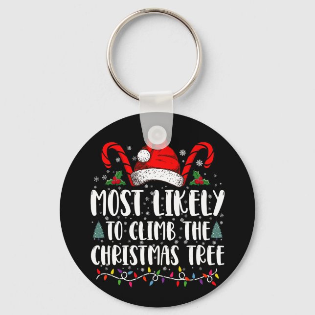 Porte-clés Plus susceptible de grimper à l'arbre de Noël de N (Recto)
