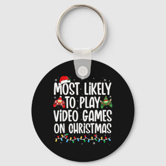 Porte-clés Plus susceptible de jouer aux jeux vidéo à Noël