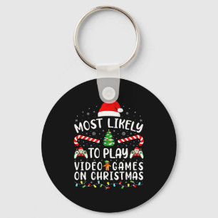 Porte-clés Plus Susceptible De Jouer Aux Jeux Vidéo Xmas Fami