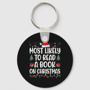 Porte-clés Plus susceptible de lire un livre à Noël F corresp