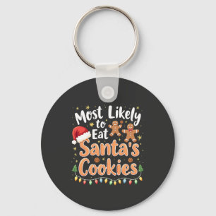 Porte-clés Plus susceptible de manger les cookies de Santa Ch