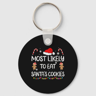 Porte-clés Plus susceptible de manger les cookies de Santa No