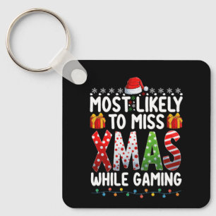 Porte-clés Plus susceptible de rater Noël en jouant à des jeu