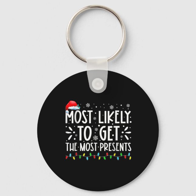 Porte-clés Plus susceptible de recevoir le plus de cadeaux de (Recto)