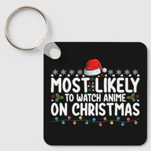 Porte-clés Plus susceptible de regarder des animés en famille