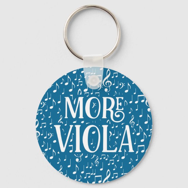 Porte-clés Plus Viola - Musique Bleue Blanche (Recto)