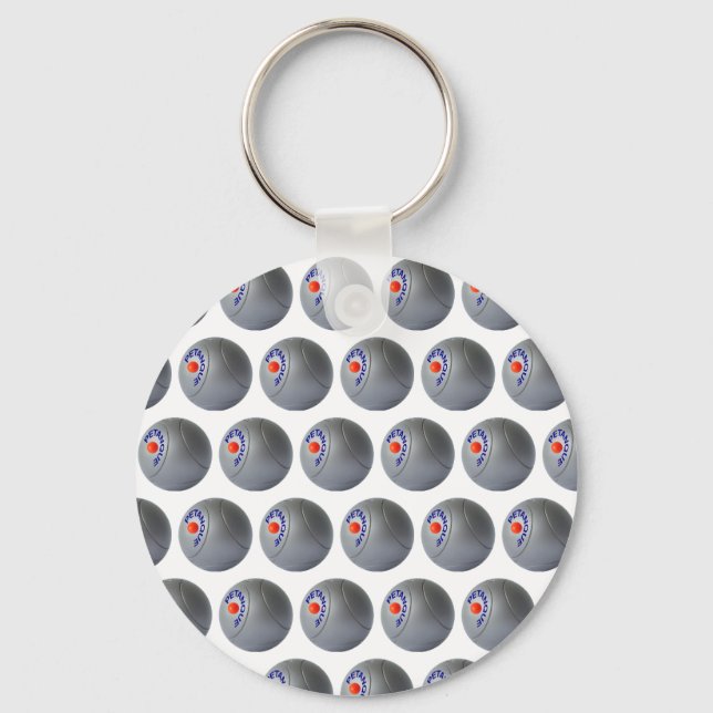 Porte-clés Plusieurs balles Petanque design (Recto)