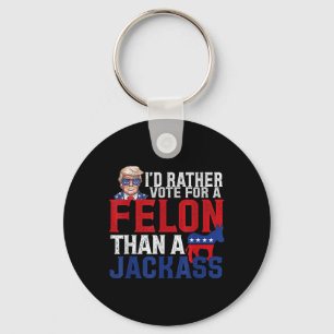 Porte-clés Plutôt Voter Pour Un Felon Que Pour Un Jack Trump 