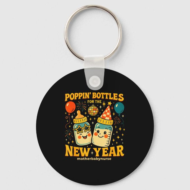 Porte-clés Pn Bottles New Year Mother Baby Nicu Nurse Celebra (Recto)