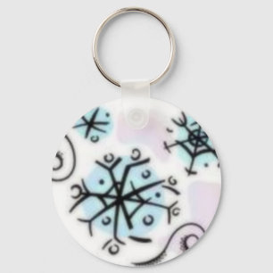 Porte-clés Pneus roses et bleus givre