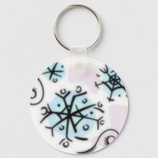 Porte-clés Pneus roses et bleus givre (Recto)