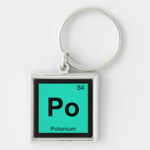 Porte-clés Po - Chimie du Polonium Symbole du tableau périodi