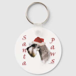 Porte-clés Poches Père Noël Schnauzer Miniature
