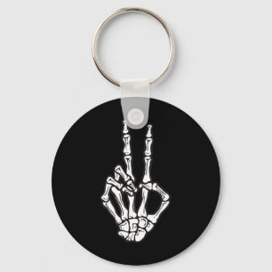 Porte-clés Pocket Squelette main de la paix signe Halloween H