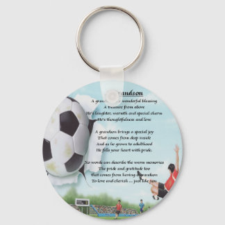 Porte-clés Poème de Football Grandson
