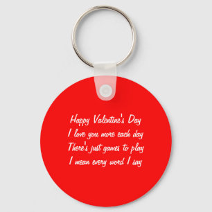 Porte-clés Poème de la Saint Valentin