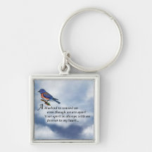 Poème de mémorial d'oiseau bleu