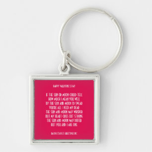 PORTE-CLÉS POÈME DU JOUR DE VALENTINE