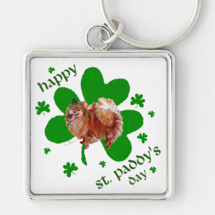Porte-clés Poeranian Saint-Patrick