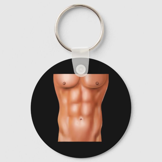 Porte-clés Poids de la musculation de la musculation six pack (Recto)