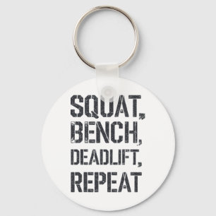 Porte-clés Poids du banc de squat levage à répétition Gym Tee