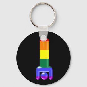 Porte-clés Poignée arc-en-ciel