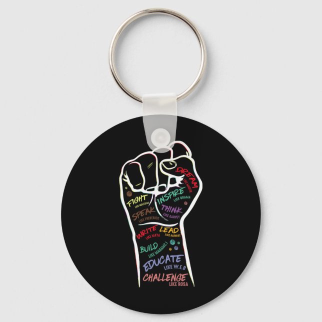 Porte-clés Poignée Black Lives Problème Black Histoire Mois (Recto)
