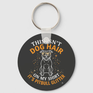 Porte-clés Poils de chien Pitbull Paillettes Lunettes de sole