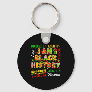 Porte-clés Poing Black Power Mois de l'histoire des Noirs Hom