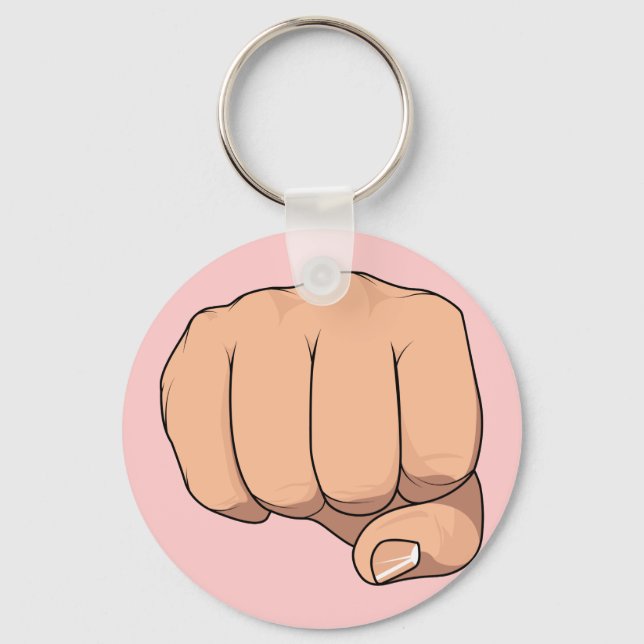 Porte-clés Poing Fermé Geste de signe de main (Recto)