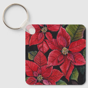 Porte-clés Poinsététie Vibrante En Aquarelle