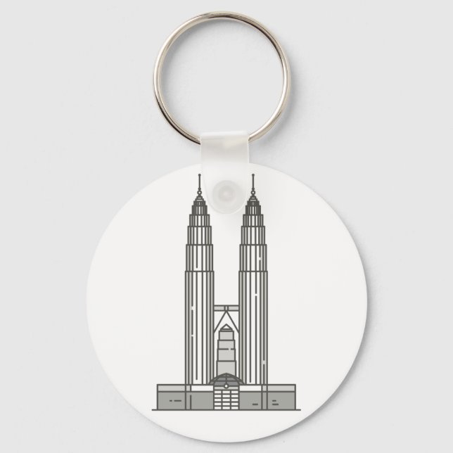 Porte-clés Point de repère mondial des tours Petronas (Recto)