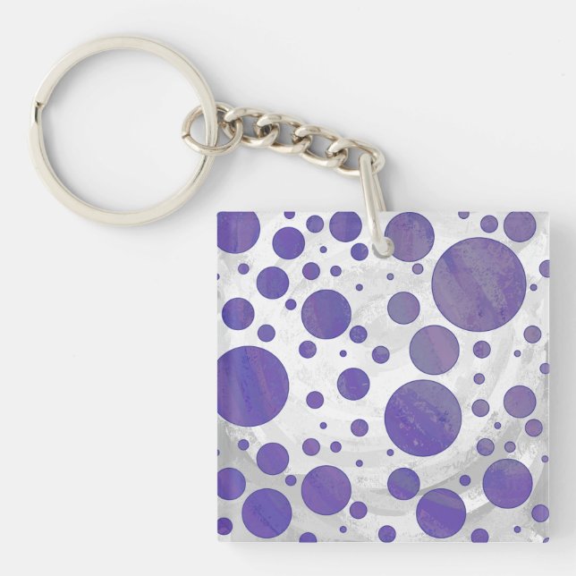 Porte-clés Pointe Polka Smear Blueberry (Devant)