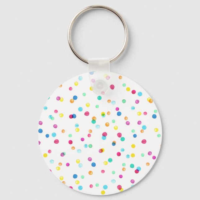 Porte-clés Points Aquarelle Lumineux : Motif transparent. (Recto)