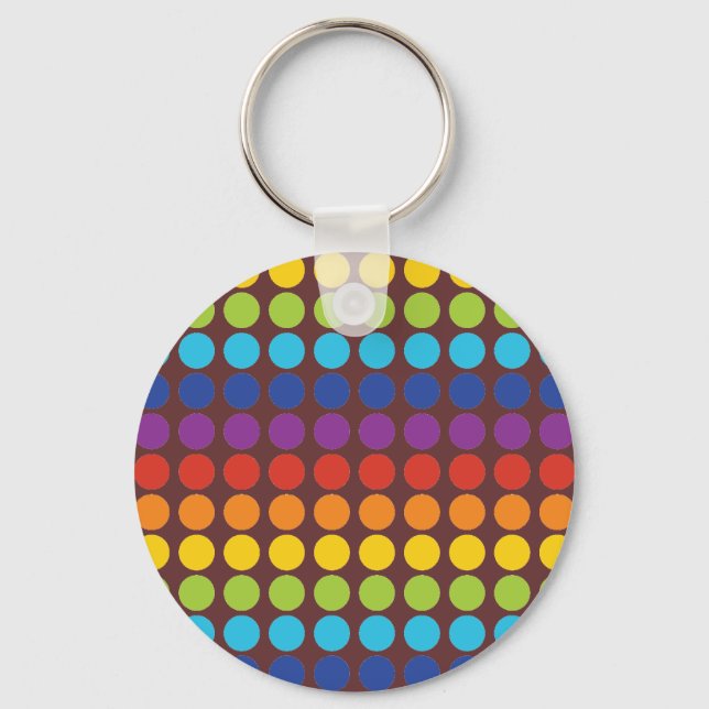Porte-clés points arc-en-ciel (Recto)