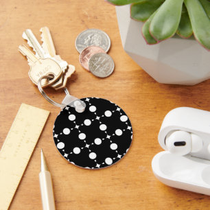 Porte-clés Points blancs, Motif à pois, Pois, Pointillé