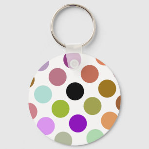 Porte-clés Points Colorés Brown Et Verts