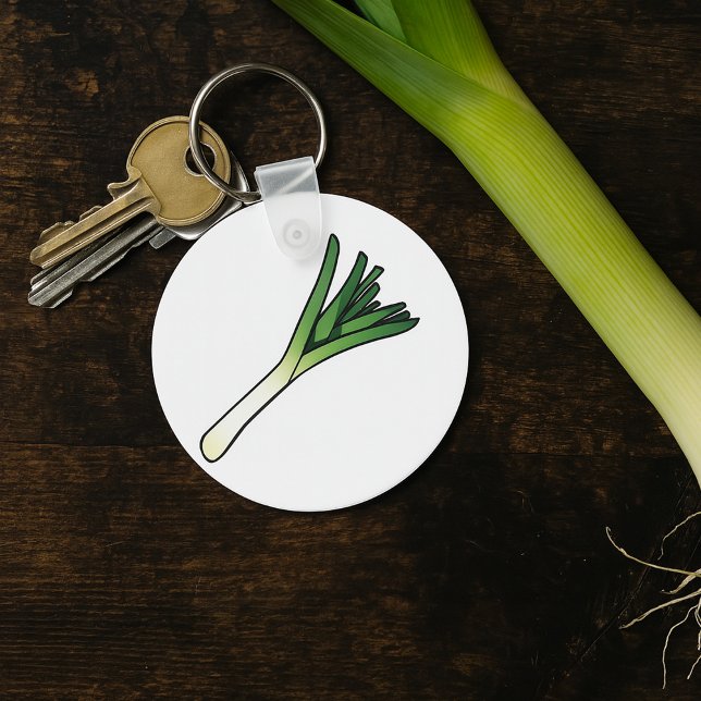 Porte-clés Poireau vert simple légume (Créateur téléchargé)