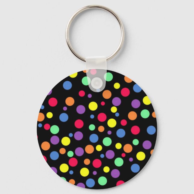 Porte-clés Pois colorés (Recto)