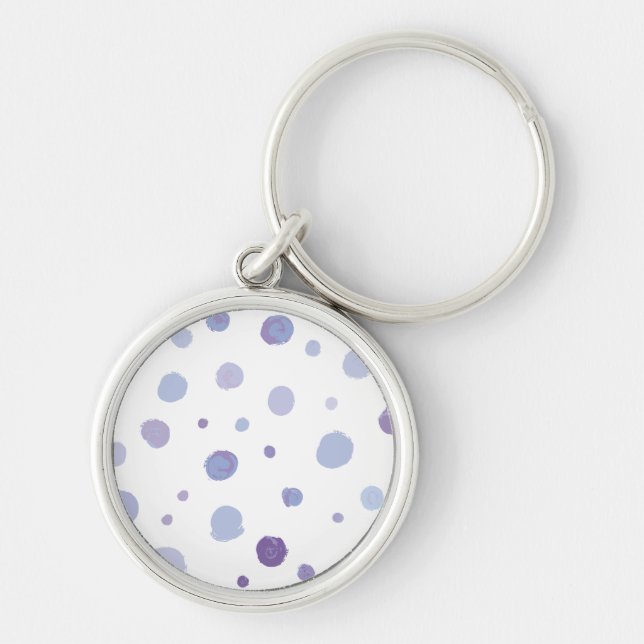 Porte-clés pois peint à la main (Devant)