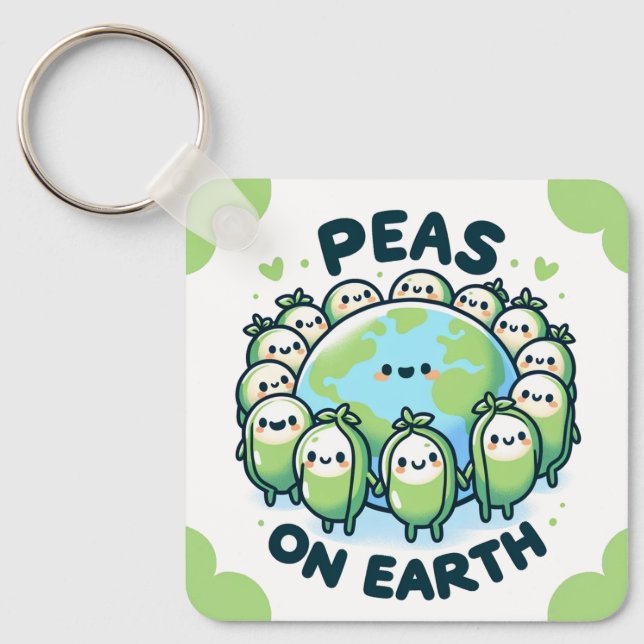 Porte-clés Pois sur Terre - Drôle jeu de mots (Recto)