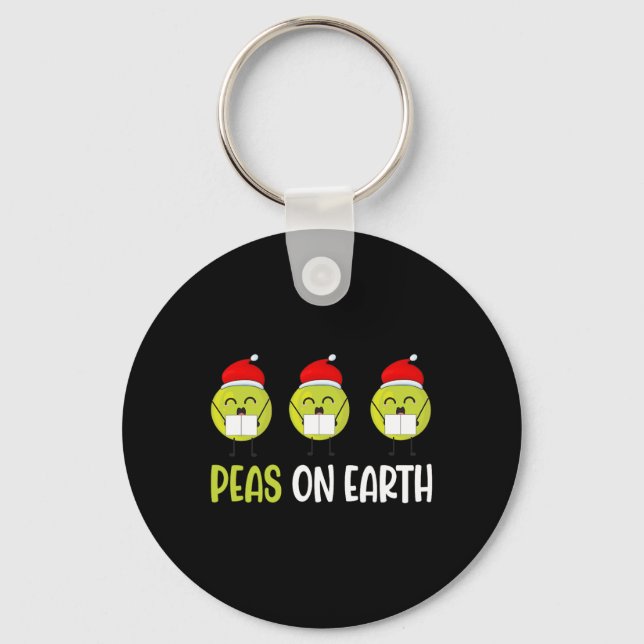 Porte-clés Pois sur Terre Noël  (Recto)