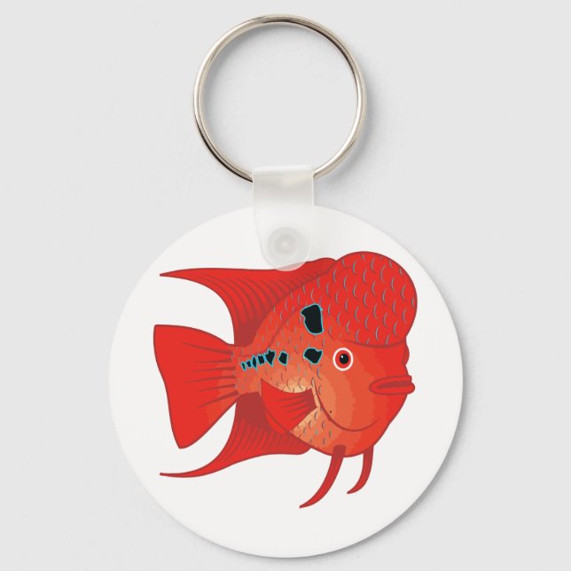 Porte-clés Poisson à cornes rouges (Recto)