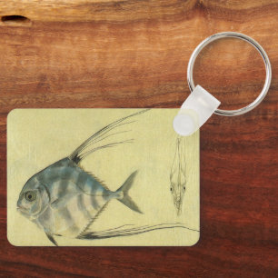 Porte-clés Poisson Alectis indicus, Carangue à trois épines v