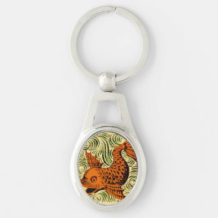 Porte-clés Poisson Antique Carrelage Ancien art