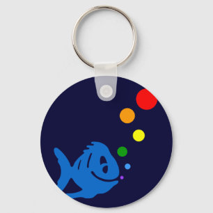 Porte-clés poisson arc-en-ciel