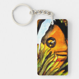 Porte-clés Poisson-clown orange tropical