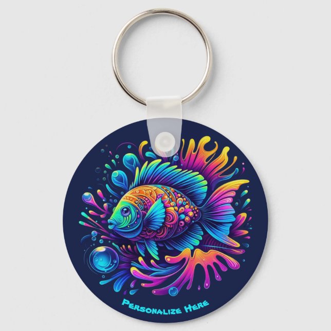 Porte-clés Poisson coloré (Verso)