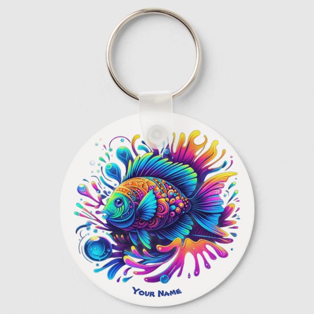 Porte-clés Poisson coloré (Verso)